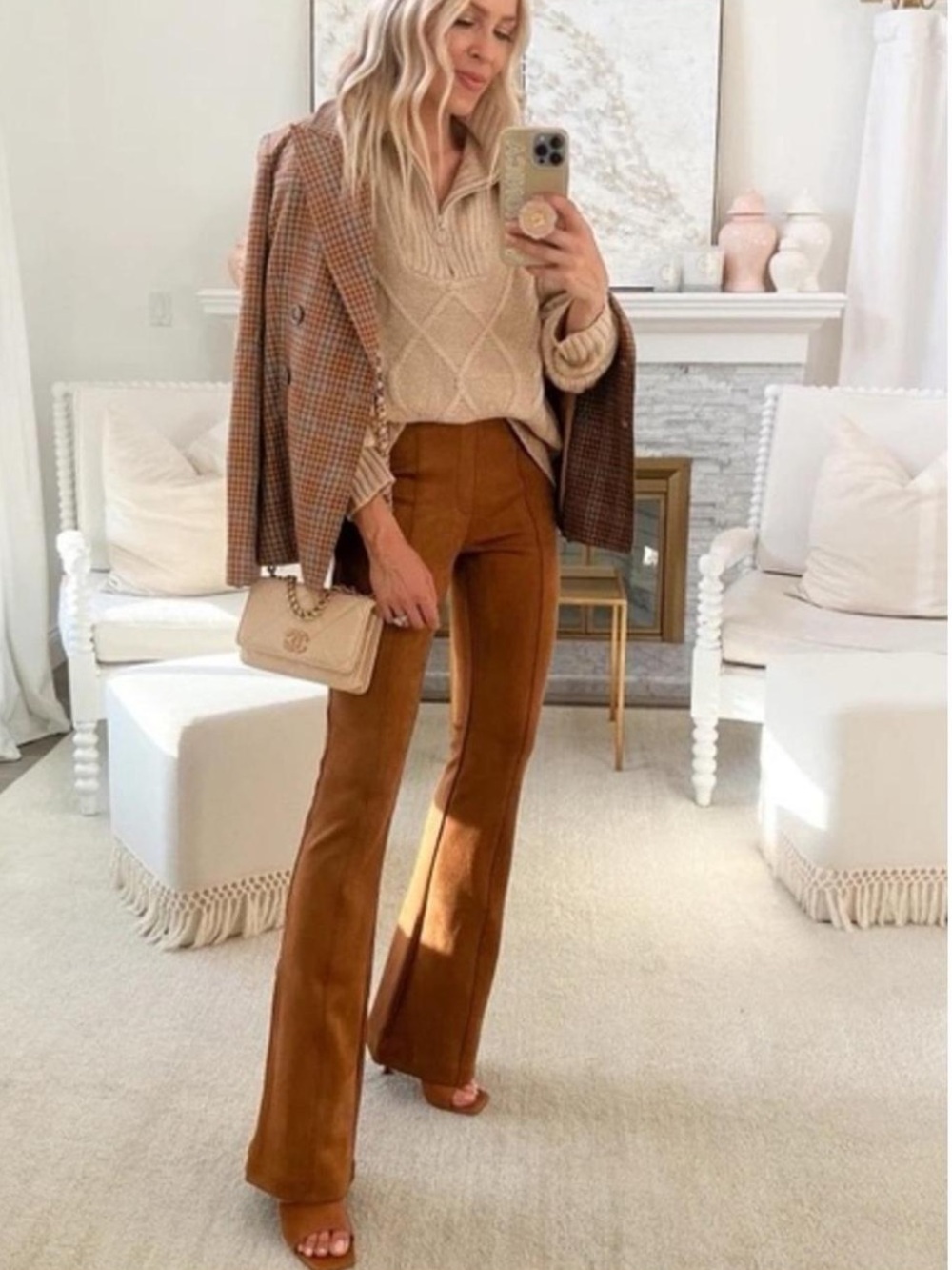 SPANX Faux Suede Flare Pants Bootcut